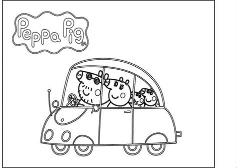 peppa pig   car coloring pages peppa pig coloring pages birthday