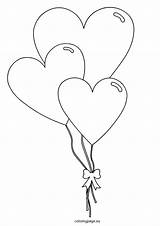 Balloon Coloring Pages Getdrawings Balloons sketch template