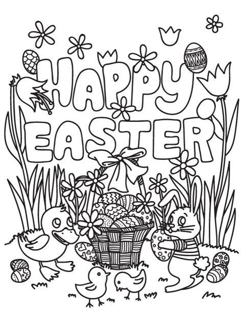 happy easter coloring page    https