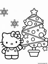 Kitty Coloring Christmas Hello Tree Pages 30e5 Printable Print Color Book sketch template