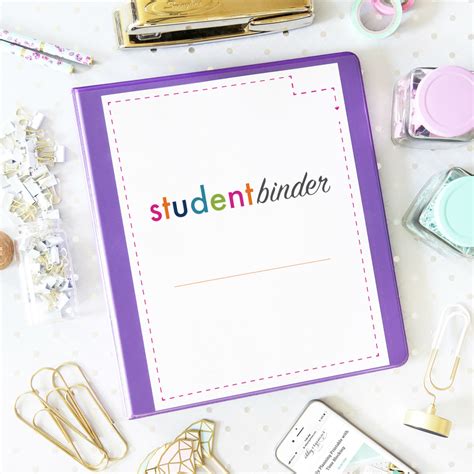 printable student binder