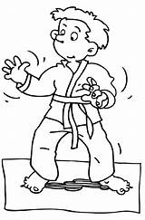 Kleurplaten Judo Kleurplatenwereld Karate sketch template