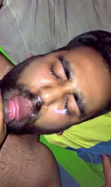 indian gay blowjob video of a sexy hairy bear blowing friend s dick and enjoying a cum facial