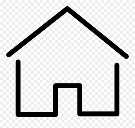 simple house thin svg png icon   simple house logo png clipart  pinclipart