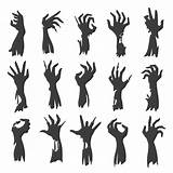 Zombie Hand Silhouette Scary Halloween Creepy Vector Silhouettes Undead Hands Fear Background Stock Dead Clipart Isolated Set Ftcdn T4 Thehungryjpeg sketch template