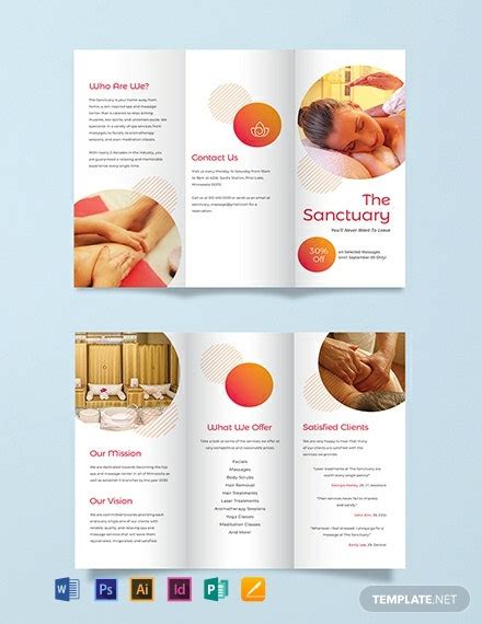 Free Massage Therapy Brochure Templates [customize
