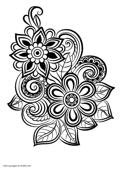 cute coloring pages  flowers  adults coloring pages printablecom