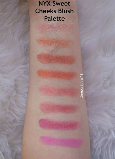nyx sweet cheeks blush palette review swatches spill  beauty