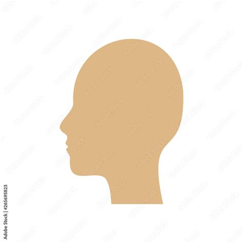 head side view vector icon sign cartoon character silhouette face