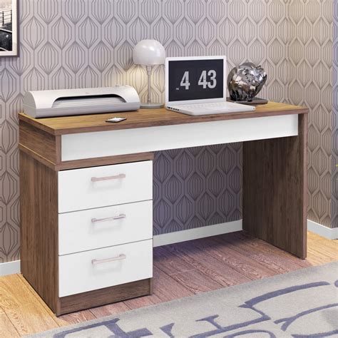 mesa  escritorio multifuncional  gavetas london siena moveis avela