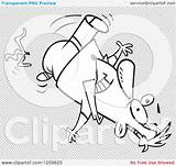 Slipping Banana Peel Man Cartoon Clipart Royalty Toonaday Vector Leishman Ron Illustration Clipartof sketch template