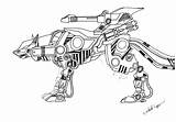 Zoids Coloring Pages Wolf Colorear Para Dibujos Deviantart Robot Lineart Shadow Anime Dragon Az Template sketch template
