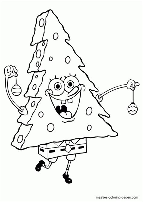 spongebob christmas coloring pages  printable coloring home