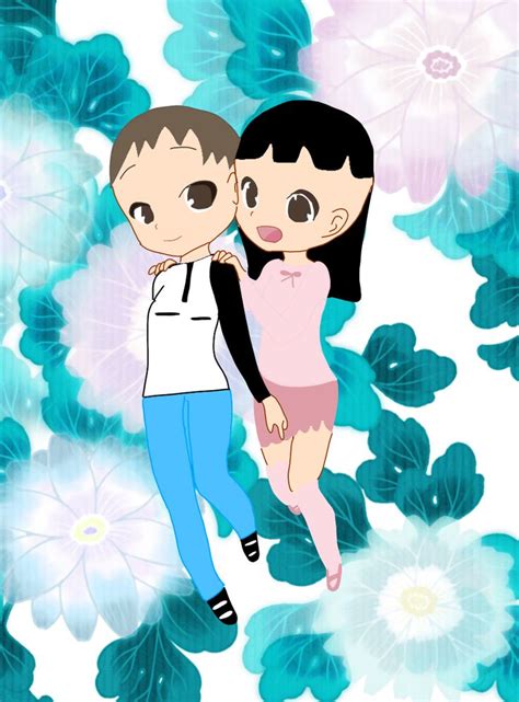 Mio Aida And Yuta Aida From Sakura School Simulator Kartun