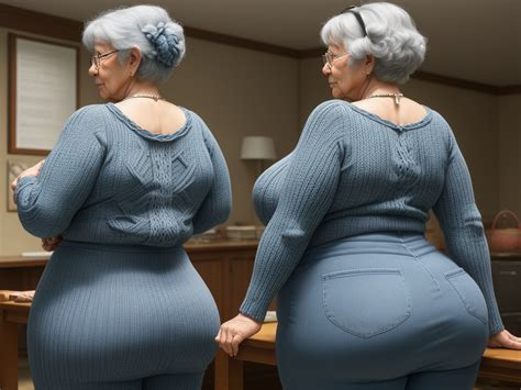 Best Ai Photo Grandma Wide Hips Big Hips Gles Knitting