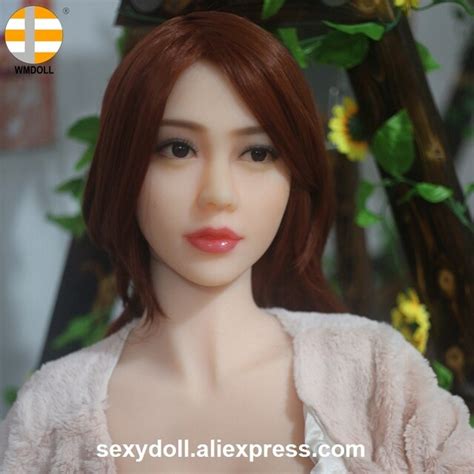 wmdoll new 56 real sized silicone sex doll head asian face white skin