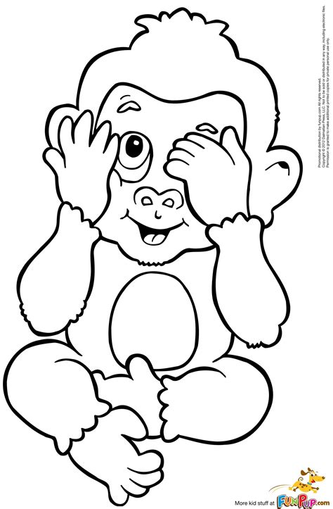 baby monkey coloring pages  print coloring pages