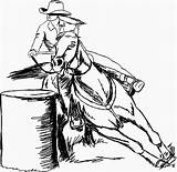 Barrel Racing Drawing Horse Race Horses February 39s Getdrawings sketch template