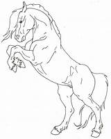 Horse Rearing Lineart Deviantart Drawing Drawings Coloring Pages Colouring Horses Draw Beautiful Adult Animal sketch template