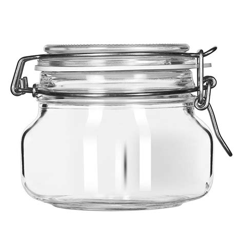 Libbey 17208836 17 Oz Glass Jar Clamp Lid Large Opening