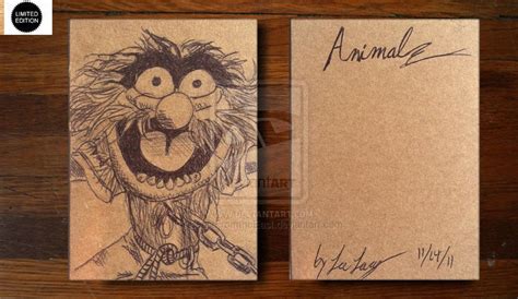 cardboard sketch card animal  beastfromtheeast  deviantart