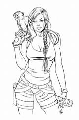 Croft Tomb Lara Raider Medipack Forty Fathoms Colouring sketch template