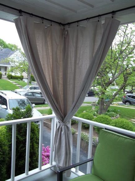 canvas drop cloth curtains  screen porch block  afternoon sun outdoor curtains balcony