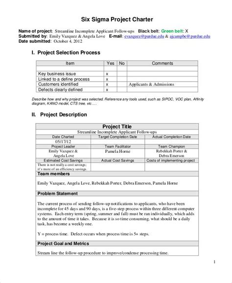 project charter template   word  documents