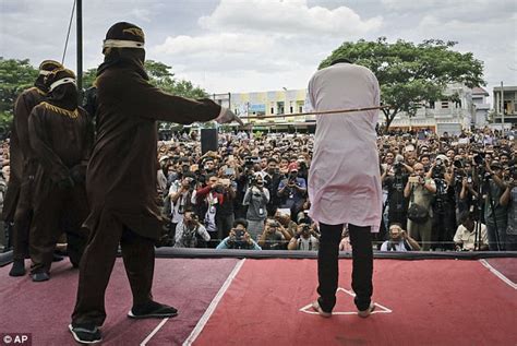 gay men caned 85 times under sharia laws in indonesia