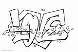 Graffiti Coloring Pages Letters Printable Kids sketch template