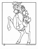 Coloring Horse Knight sketch template