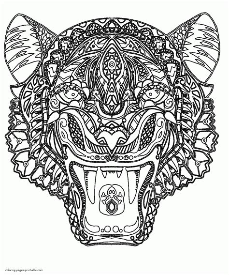 tiger coloring page  adults coloring pages printablecom