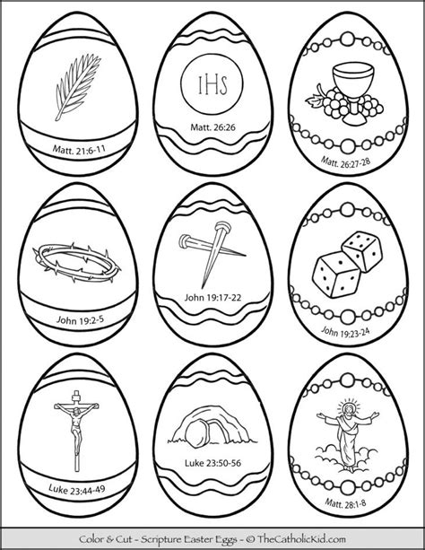 scripture verse easter eggs coloring page cut outs resurrection eggs