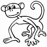 Monkey Coloring Pages Clip Choose Board Printable Cartoon Monkeys Kids sketch template