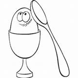 Egg Outline Clipart Drawing Cracked Coloring Cups Spoon Eggcup Surfnetkids Pages Getdrawings Clipground Illustration sketch template