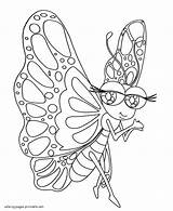 Coloring Pages Butterfly Girls Printable Butterflies Little Insect Kids sketch template
