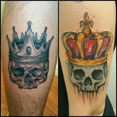 King And Queen Skull Tattoos Queen Tattoo Queen Tattoo