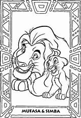 Mufasa Simba Leone Colorear Colouring Roi Rafiki Classici Getcolorings sketch template