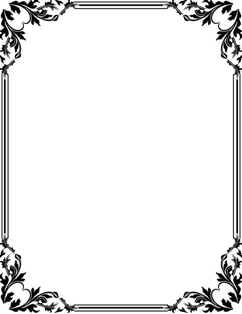 black vintage frame vector png images black  white frame border