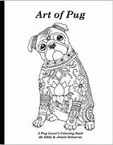 Pug Coloring Pig Adult Pages Dog Etsy Pugs Book Para Activities Color Animal Physical Volume Choose Board Fibber sketch template