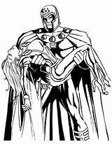 Coloring Villains Magneto Villain Sketch Heros Strom Supervillains sketch template