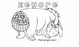 Print Easter Pages Basket Coloring Eeyore sketch template