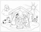 Navidad Colorear Belenes Pesebres Pesebre sketch template