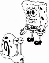 Spongebob Colorat Snail Sponge Squarepants Visit sketch template