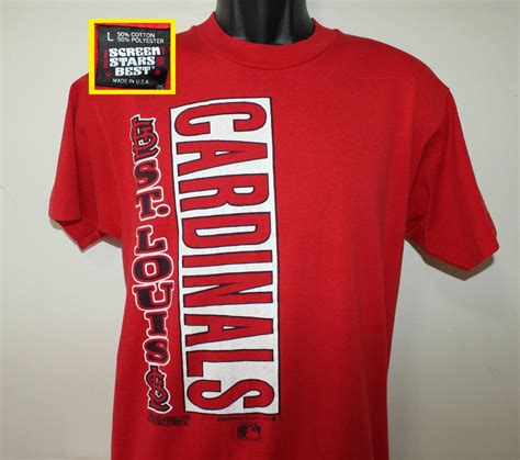 St Louis Cardinals Mlb Baseball Vintage 90s 1990 Red T Shirt Etsy