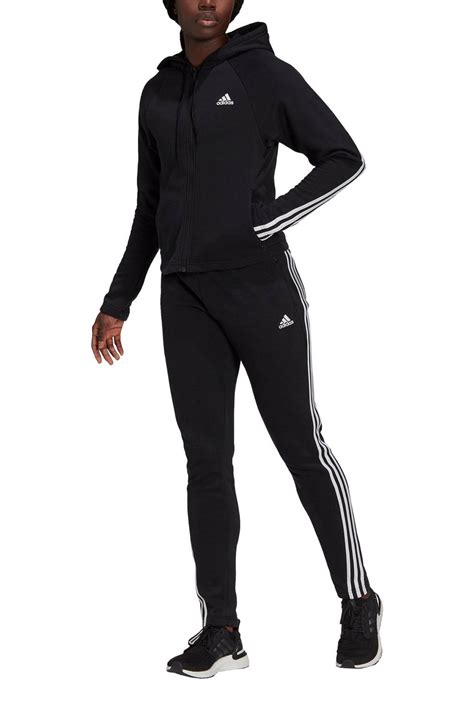 adidas performance fleece joggingpak zwartwit wehkamp