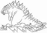 Godzilla Coloring Pages Drawing Easy Shin Print Kong Vs King Cartoon Drawings Bleck Jaimie Inspirations Paintingvalley Popular sketch template