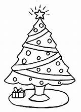 Coloring Tree Christmas Kids Pdf sketch template