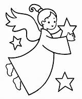 Coloring Pages Angel Guardian Clipart Library Preschool Christmas sketch template