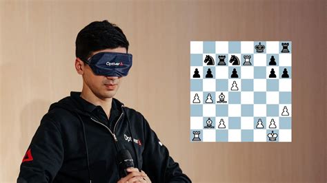 anish giris blindfolded chess challenge  optiver youtube